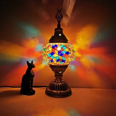 Arabian mosaic table Lamp vintage art deco Handcrafted