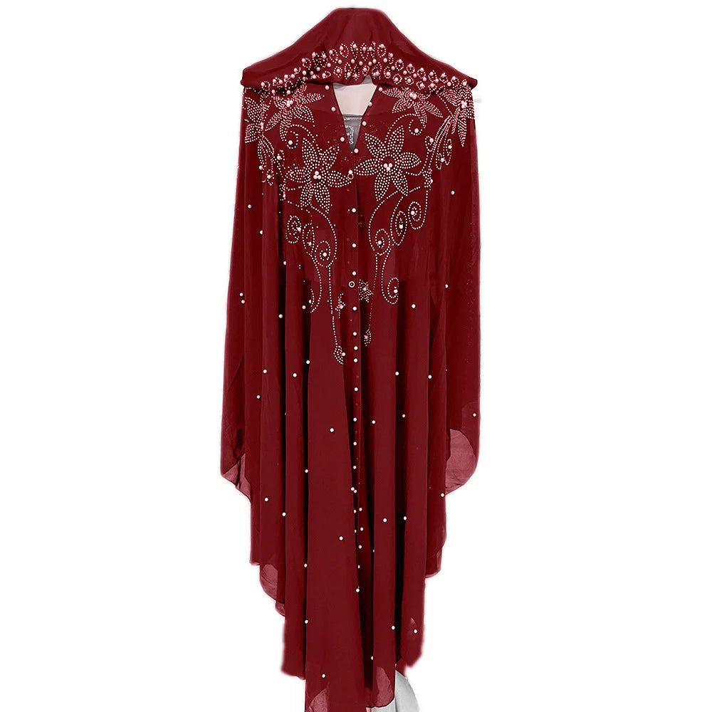 Abaya Morocco Kaftan Dubai Hooded Maxi Dress Butterfly Sleeve. Kaftan Women Arabian Open Kimono Boubou Evening Long Gown