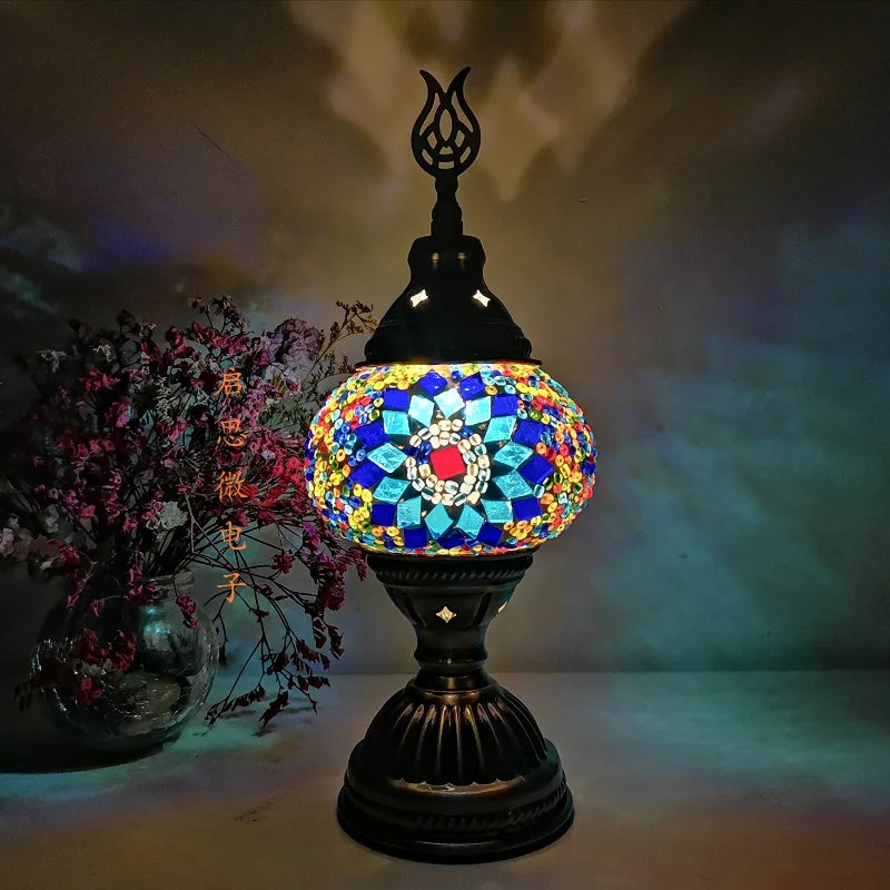 Arabian mosaic table Lamp vintage art deco Handcrafted