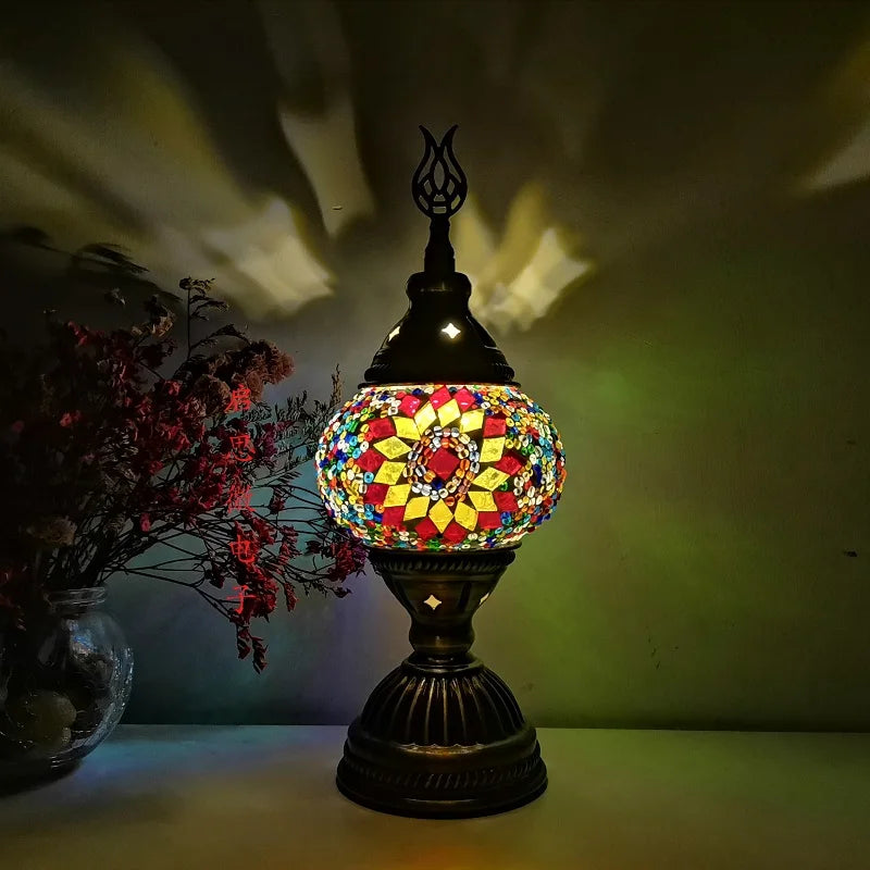 Arabian mosaic table Lamp vintage art deco Handcrafted