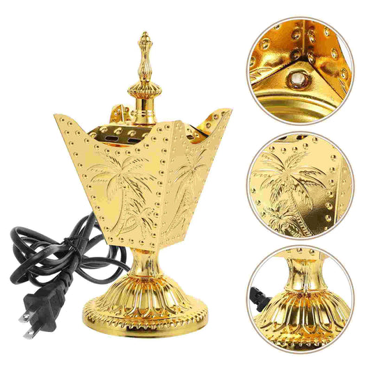 Electric Bakhoor Burner Plug-in Incense Coil Dining Table Censer For Home Decor